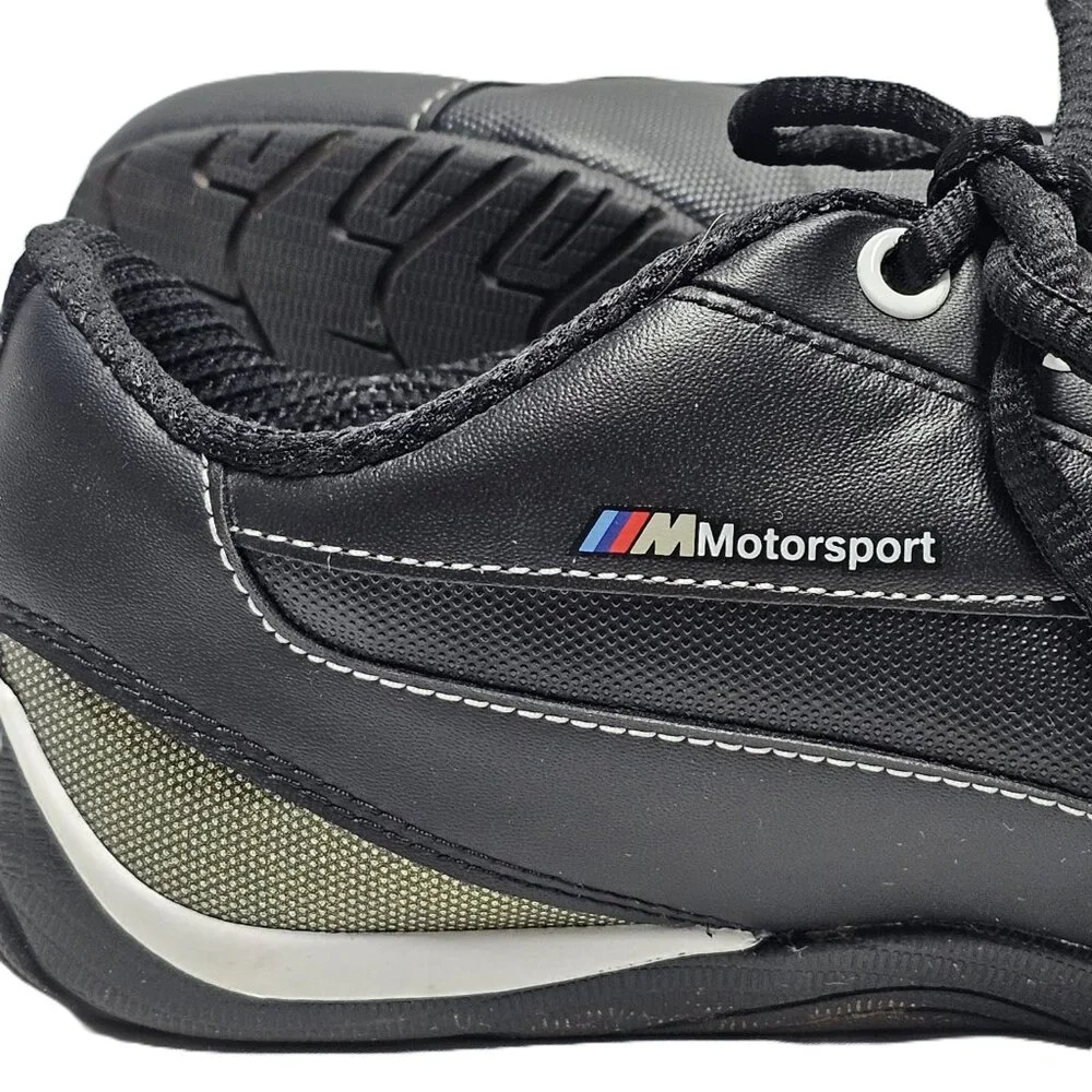 Puma BMW Motorsport Drift Cat 5 Driving Shoes Black Leather Men's 8 Sneakers